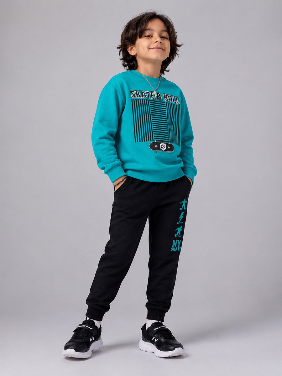 Boys Graphic Print Sweatshirt and Joggers Set
