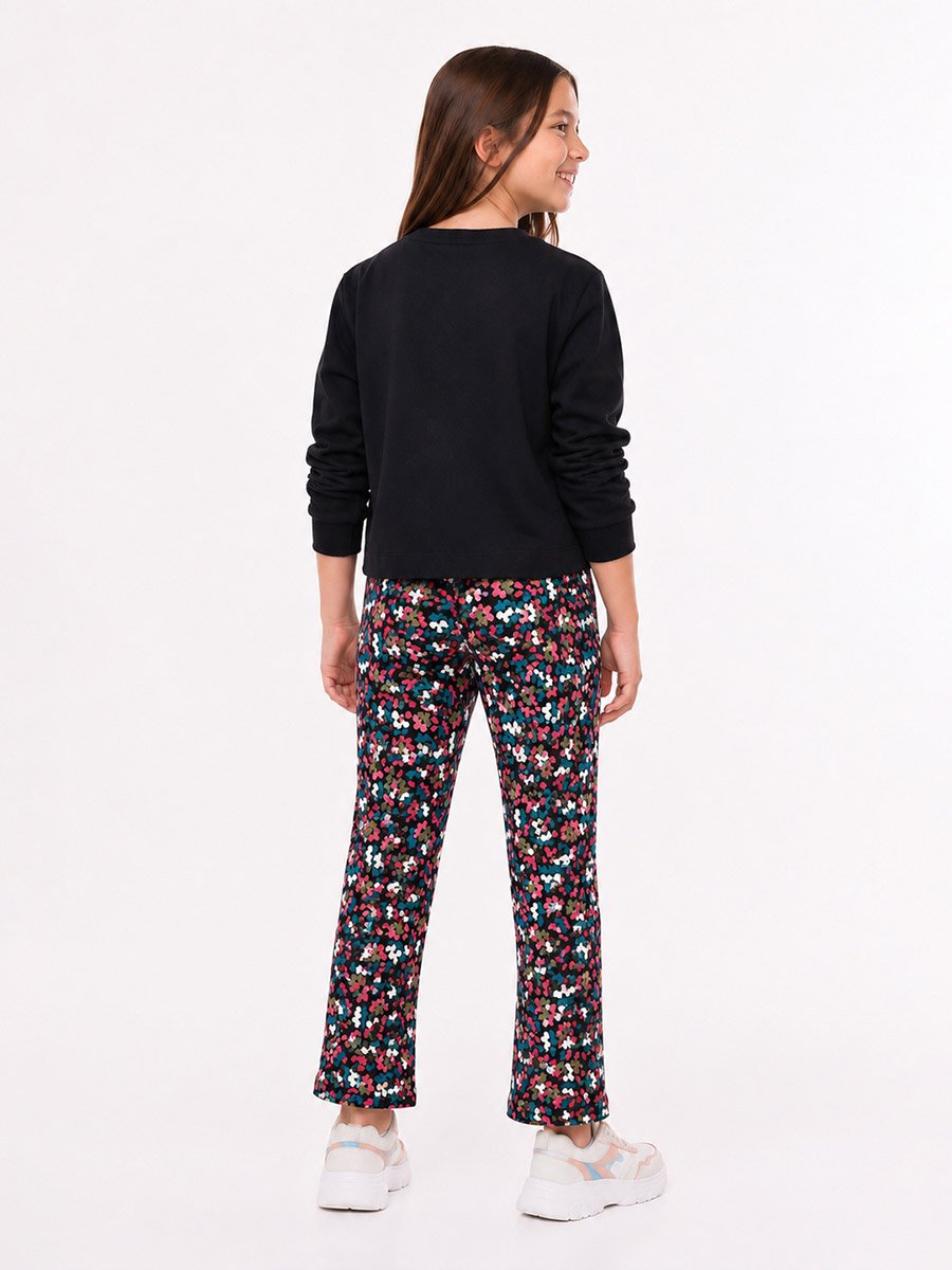 Girls Graphic Floral Top and Pants Set
