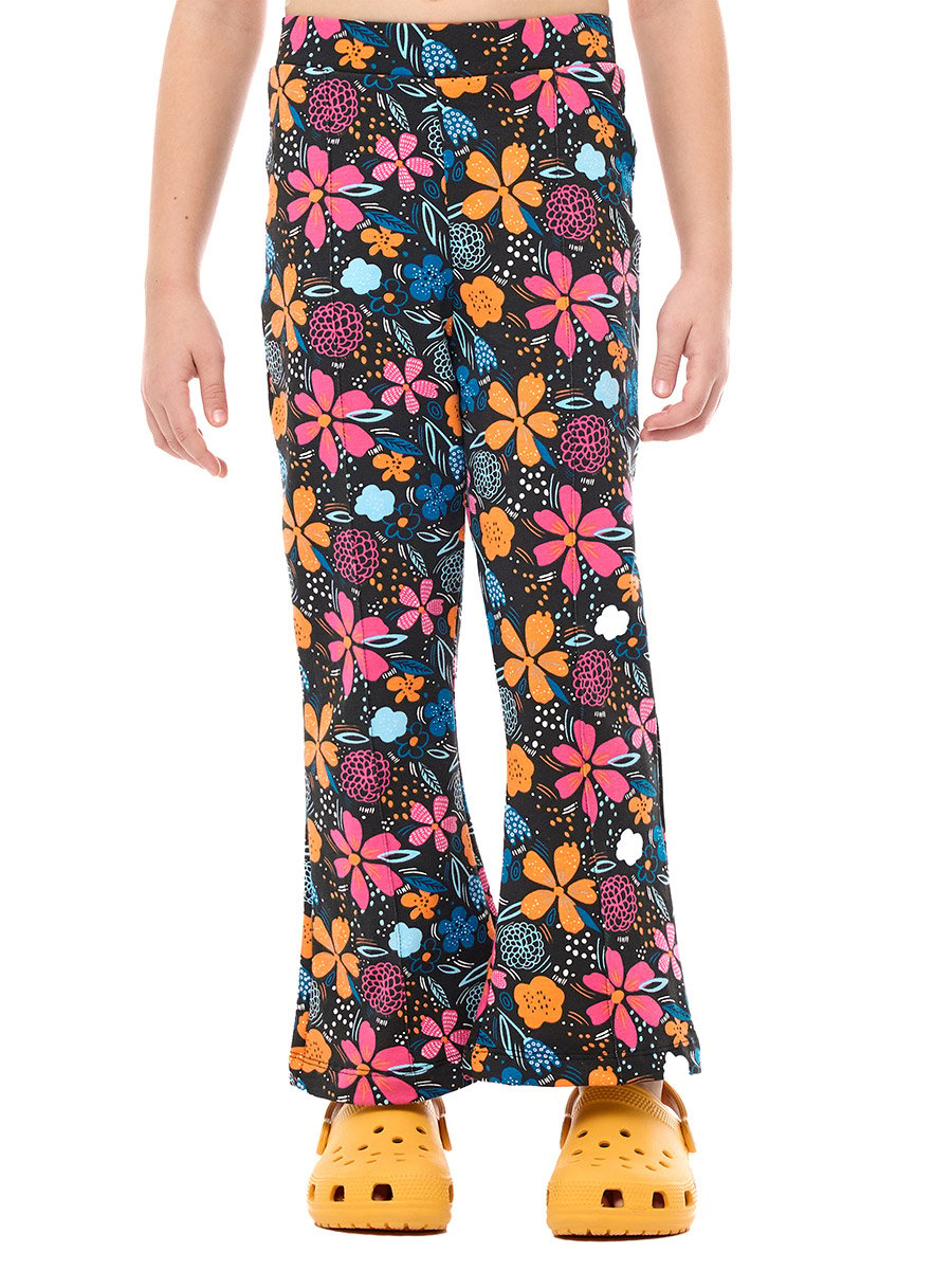 Girls Multi Floral Print Top and Leggings Set