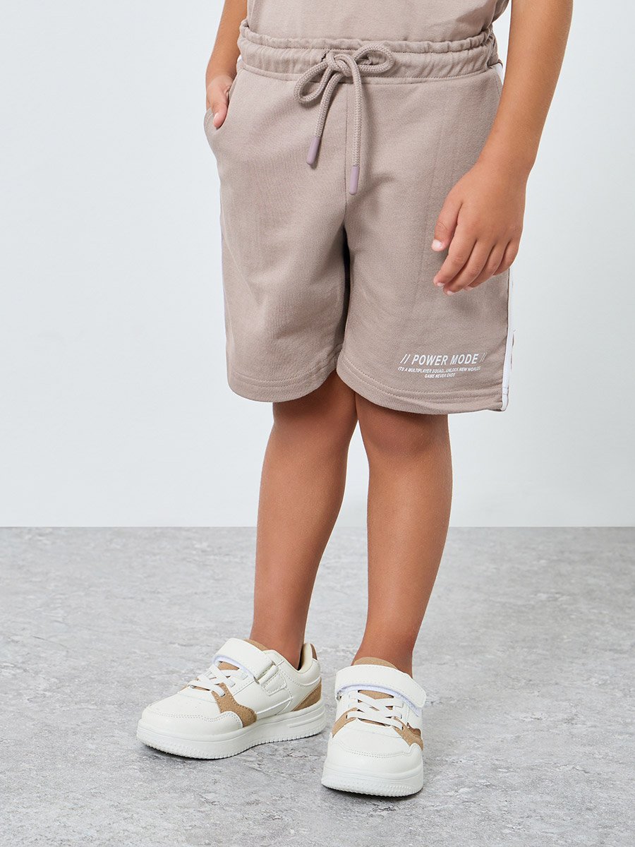 Boys Grey Cotton T-Shirt and Shorts Set
