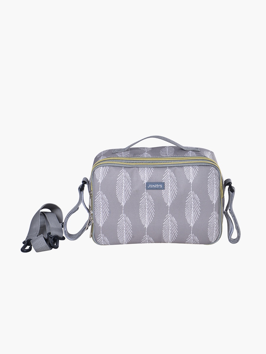 Printed Diaper Bag with Detachable Strap and Changing Mat