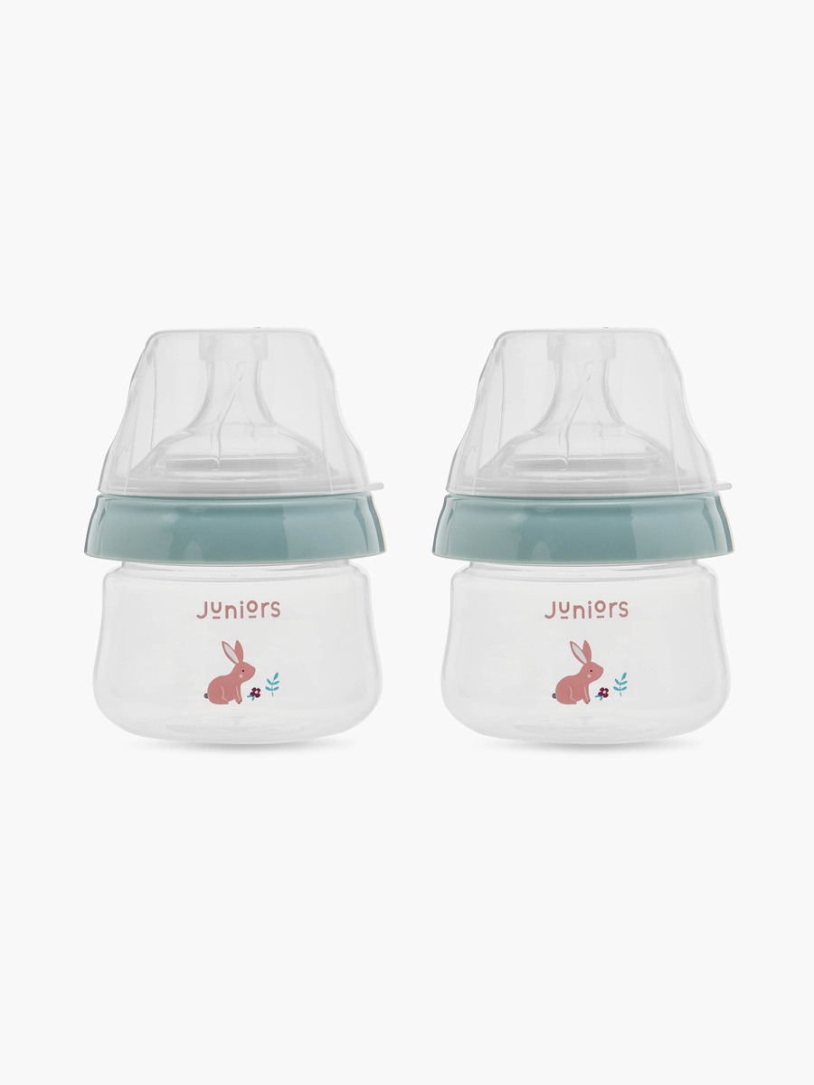 Just Like Nature 90 ml 2-Piece Feeding Bottle Set with Anti-Colic Teat - Grey