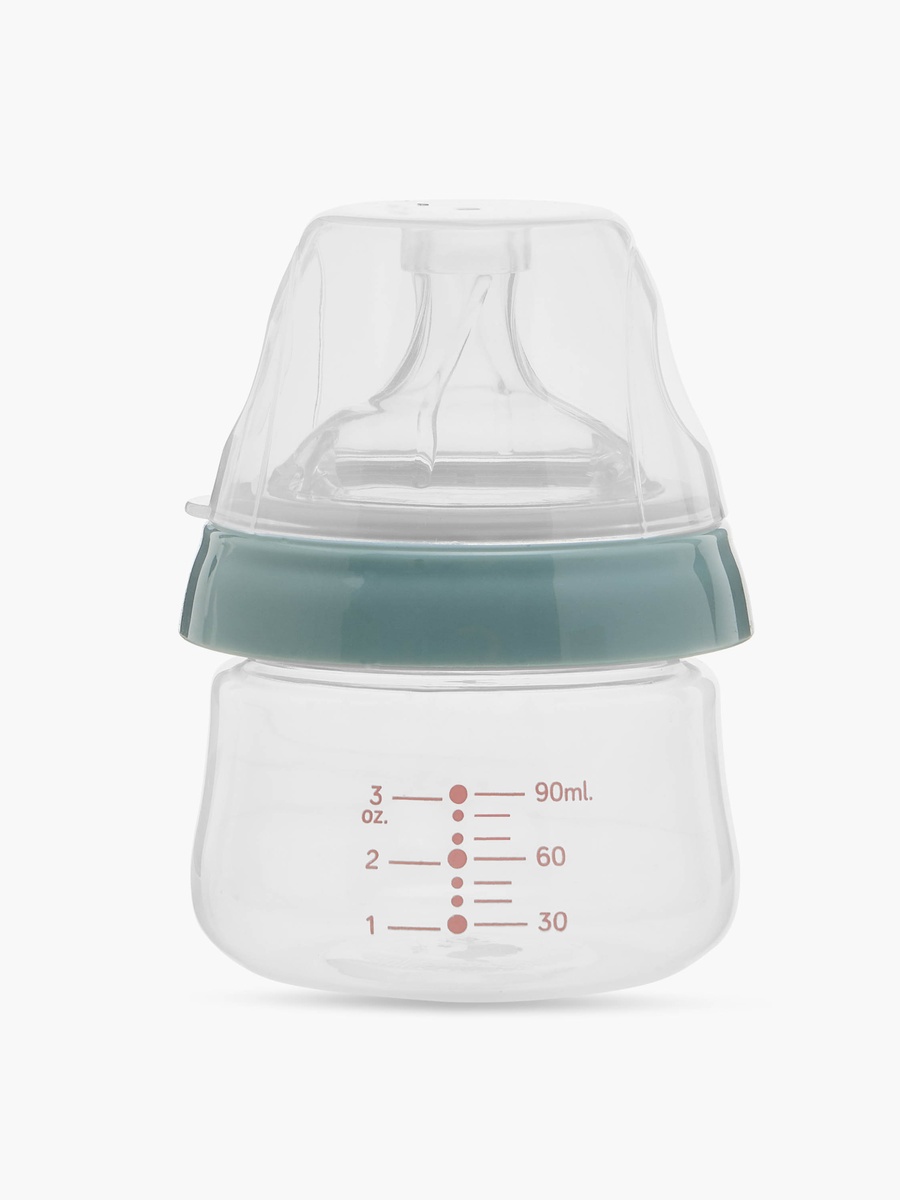 Just Like Nature 90 ml 2-Piece Feeding Bottle Set with Anti-Colic Teat - Grey