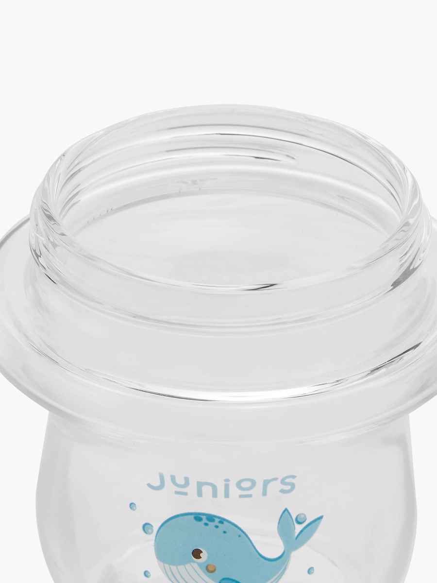 Just Like Nature 90 ml Glass Feeding Bottle with Anti-Colic Teat - Grey