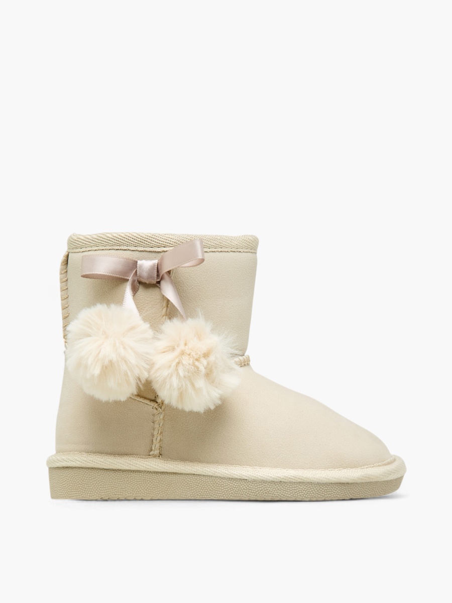 Pom Pom Accent Ankle Boots with Zip Closure