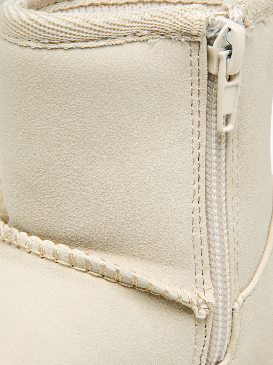 Pom Pom Accent Ankle Boots with Zip Closure