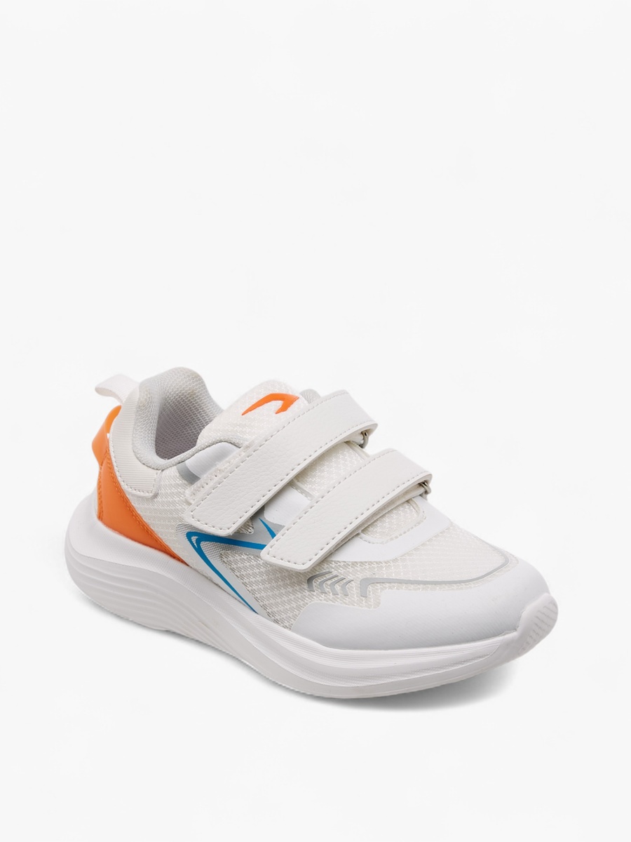 Panelled Sports Shoes with Hook and Loop Closure