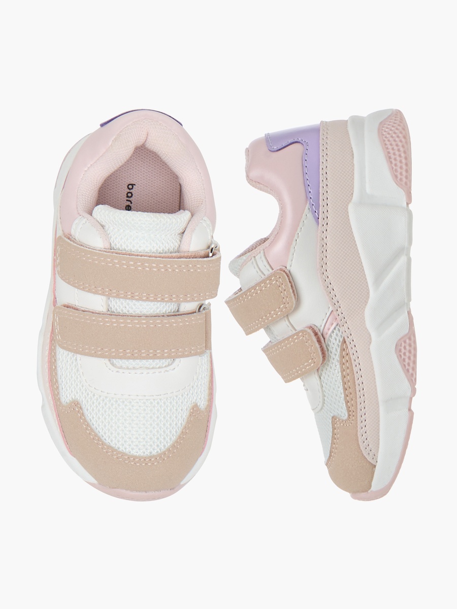 Panelled Sneakers with Hook and Loop Closure