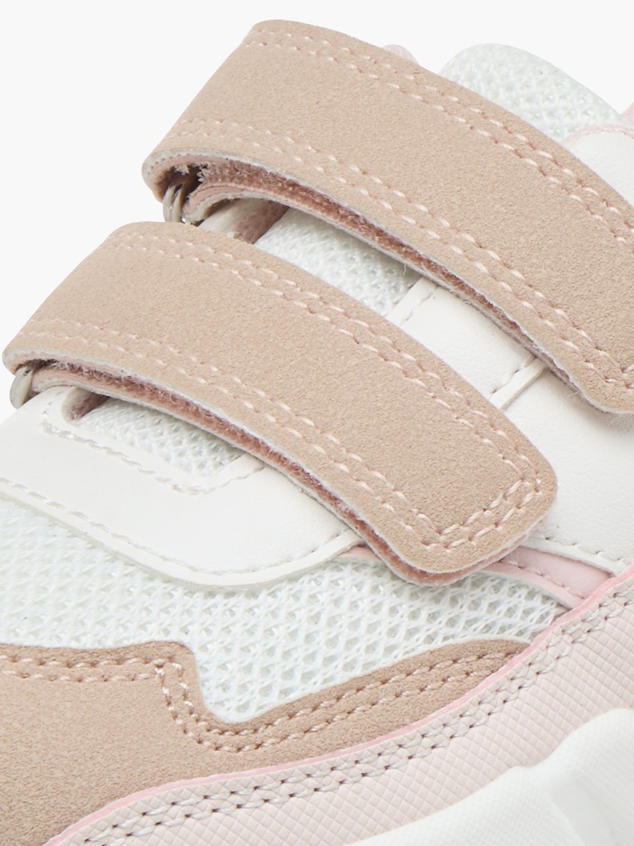 Panelled Sneakers with Hook and Loop Closure