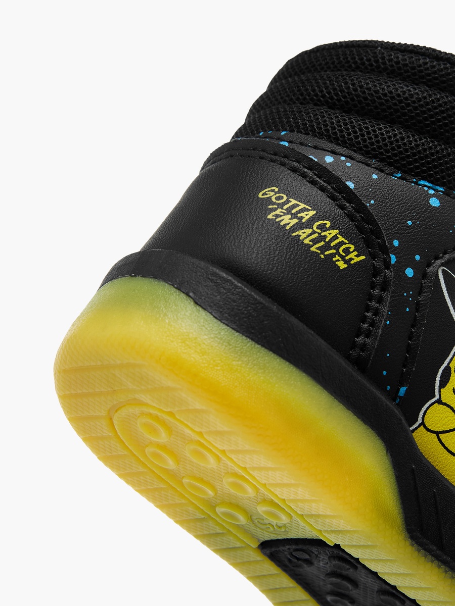 Pikachu Print High-Top Sneakers with Hook and Loop Closure