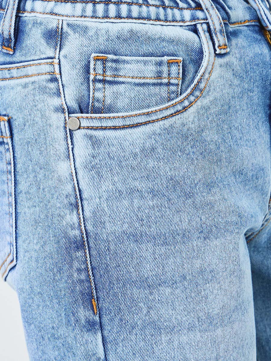 Boys Light Blue Acid Wash Jeans