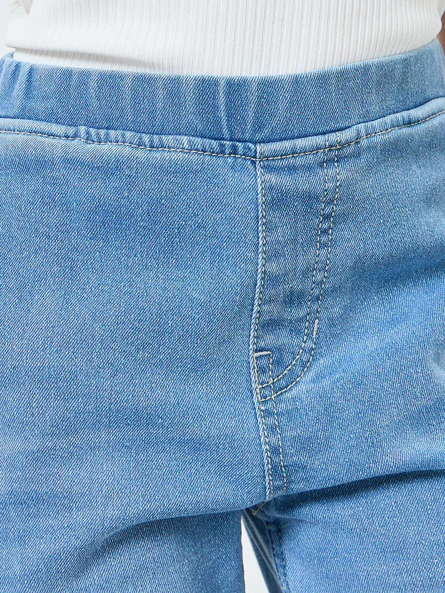 Girls Blue Wide Leg Jeans