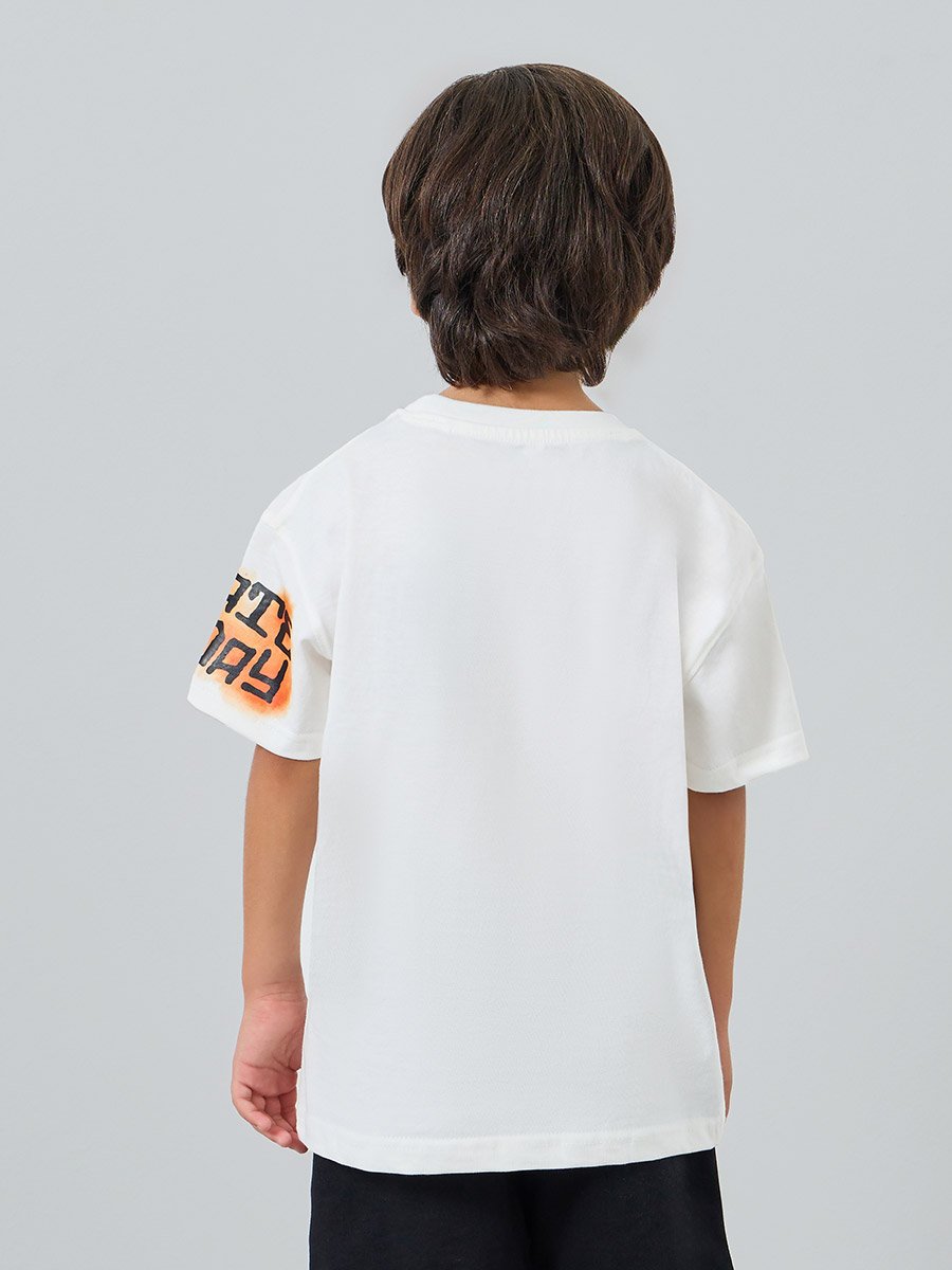 Boys Off-White Graphic Print Oversized T-Shirt