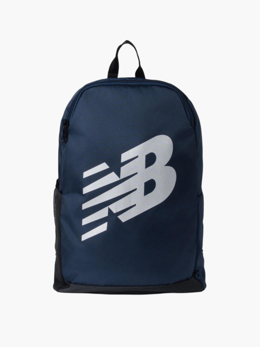 Logo Print School Backpack with Adjustable Shoulder Straps - 17x31x45 cm