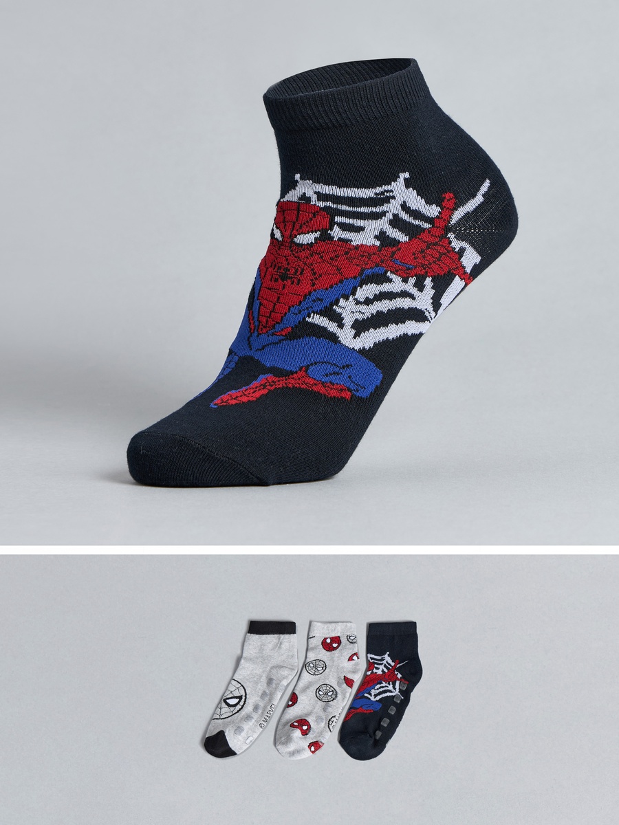 Pack of 3 - Spider-Man Print Ankle Length Socks