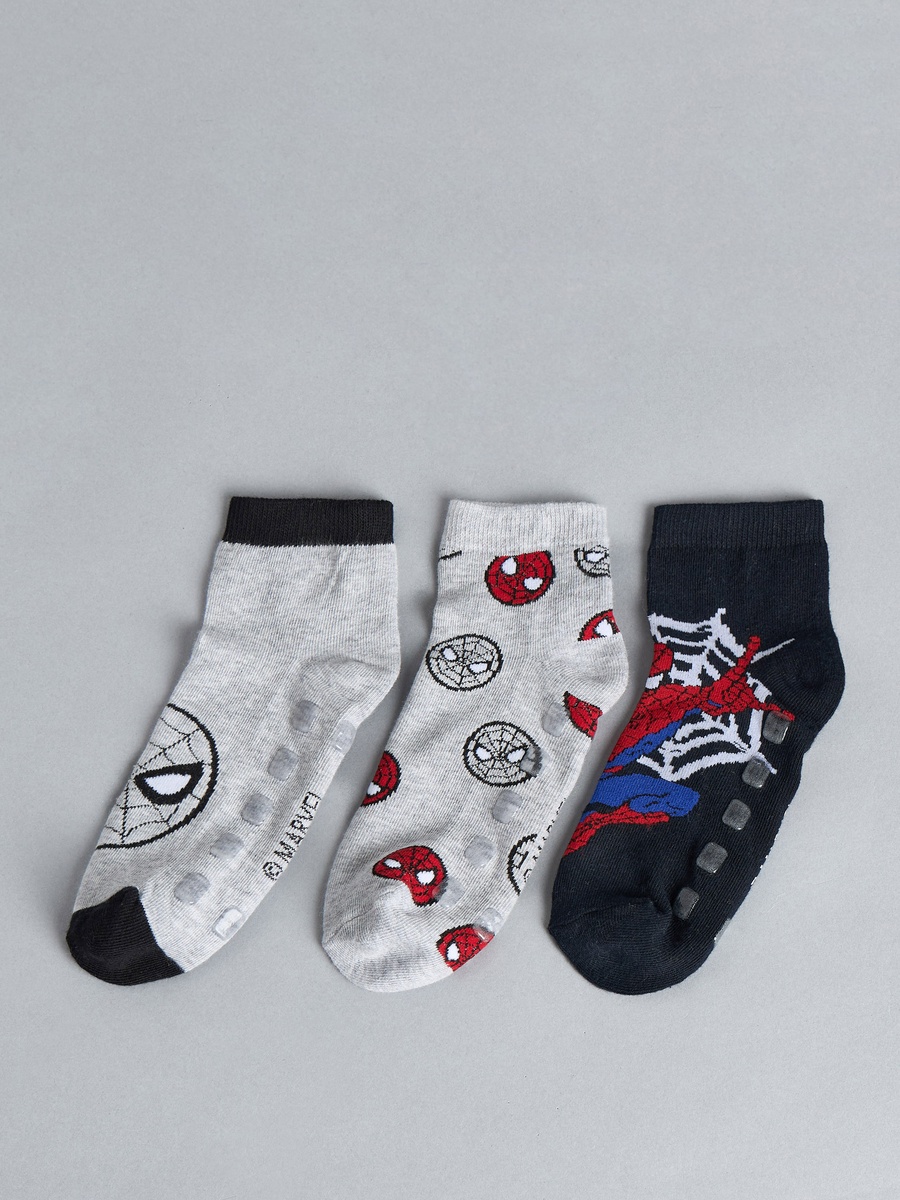 Pack of 3 - Spider-Man Print Ankle Length Socks