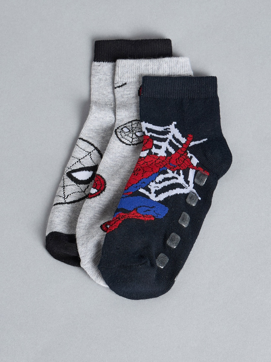 Pack of 3 - Spider-Man Print Ankle Length Socks