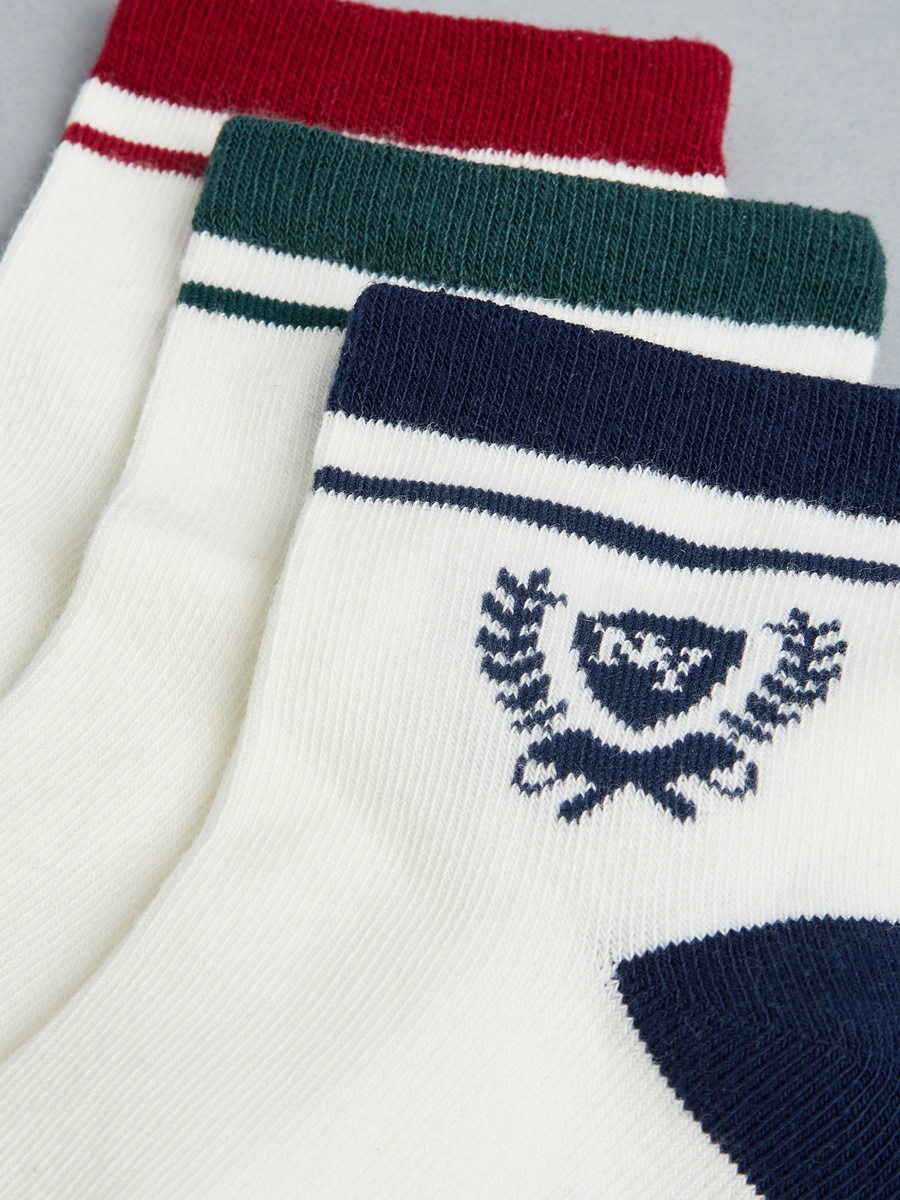 Pack of 3 - Embroidered Ankle Length Socks