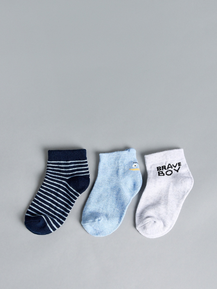 Pack of 3 - Printed Ankle Length Socks