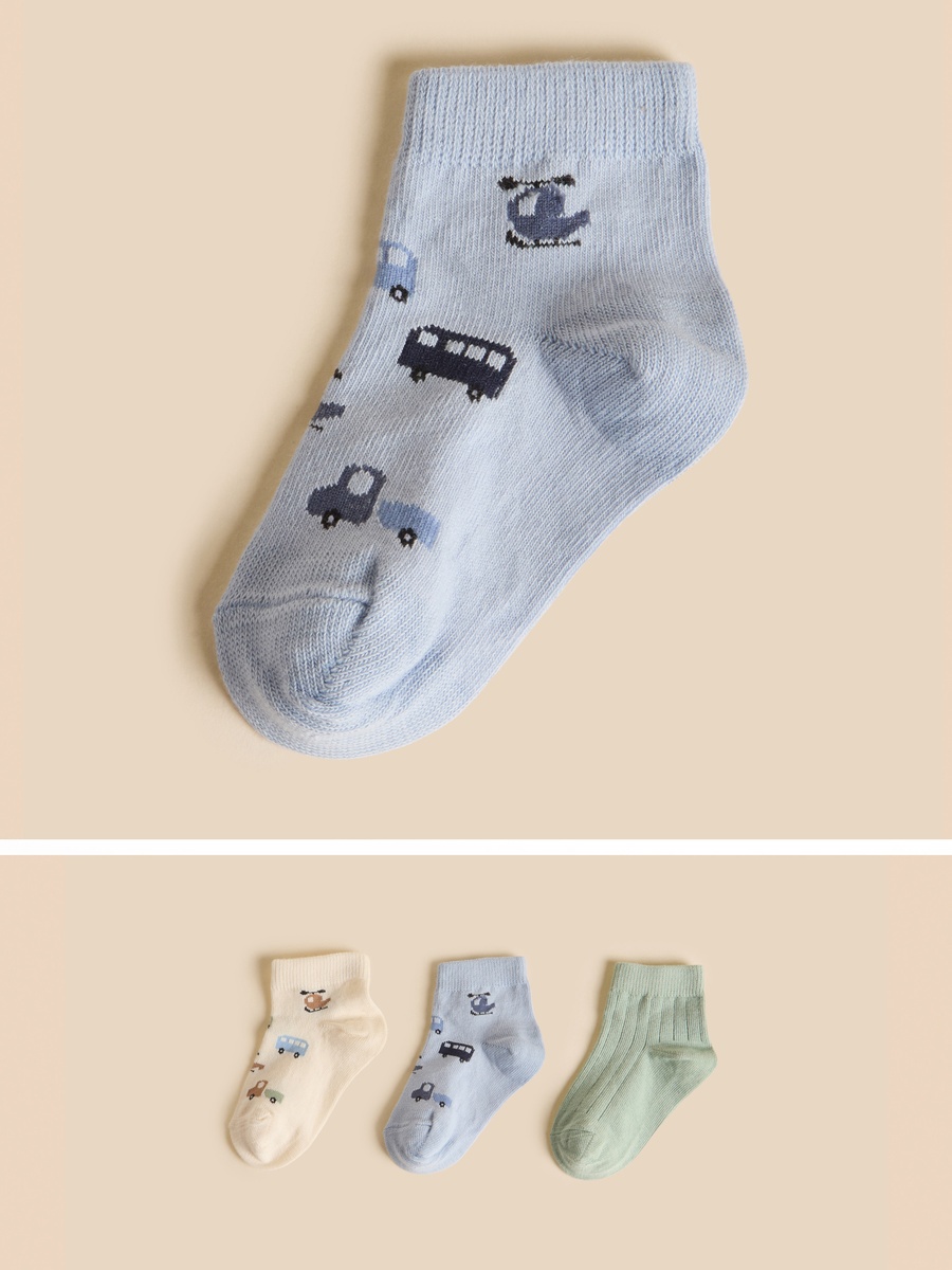 Pack of 3 - Assorted Ankle Length Socks