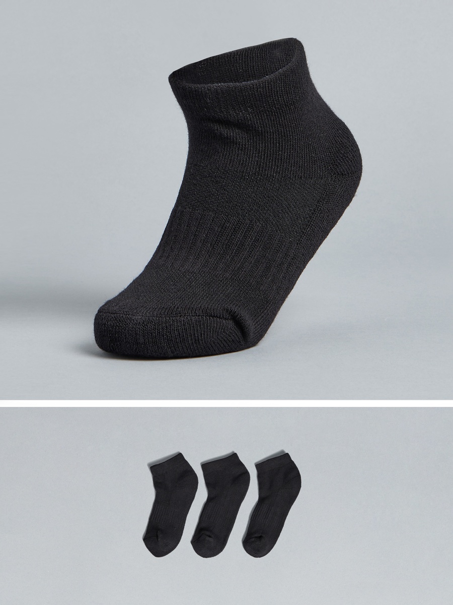 Pack of 3 - Textured Ankle Length Sports Socks