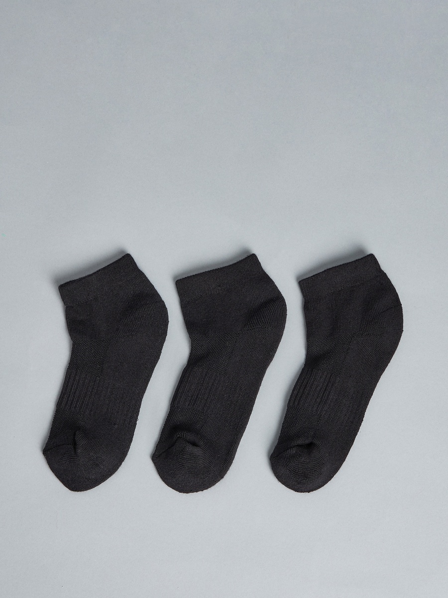 Pack of 3 - Textured Ankle Length Sports Socks