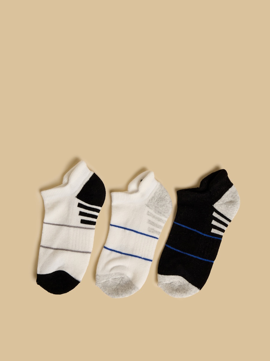 Pack of 3 - Striped Ankle Length Sports Socks