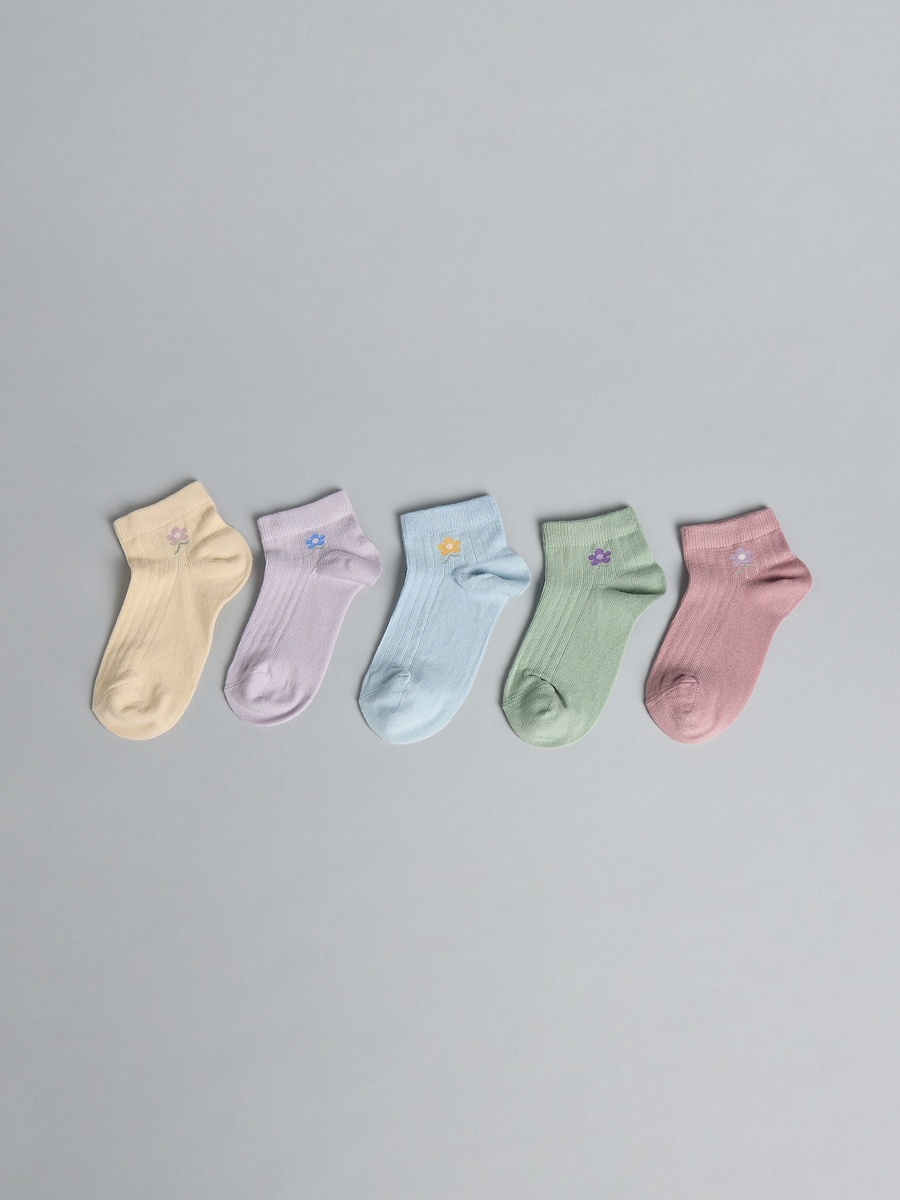Pack of 5 - Printed Ankle Length Socks
