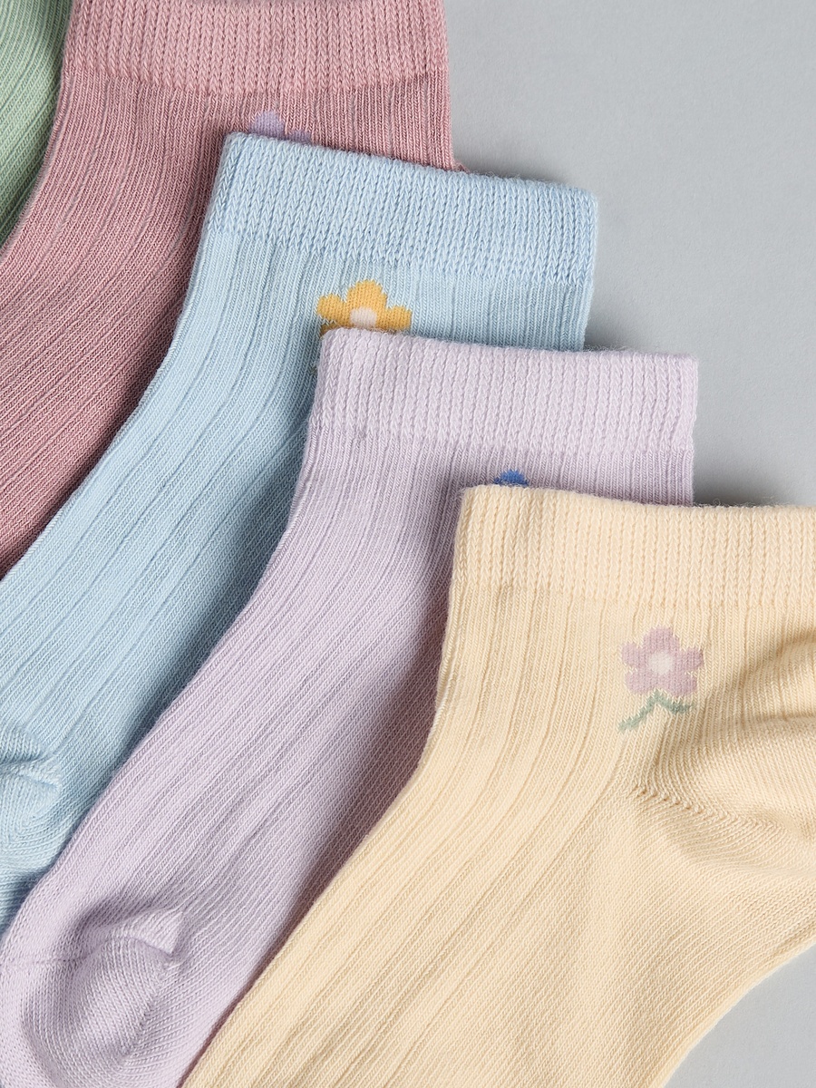 Pack of 5 - Printed Ankle Length Socks