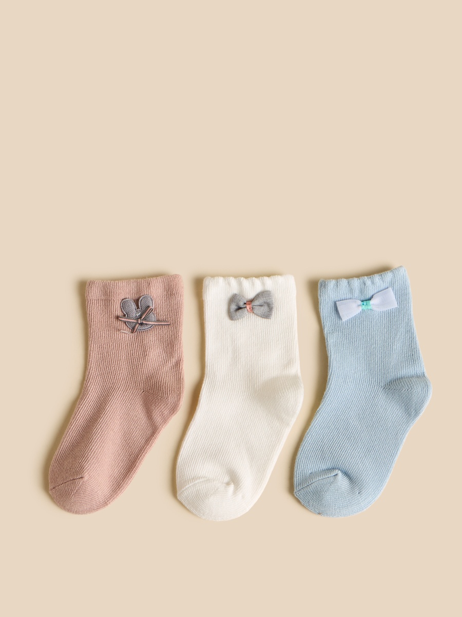 Pack of 3 - Bow Detail Ankle Length Socks