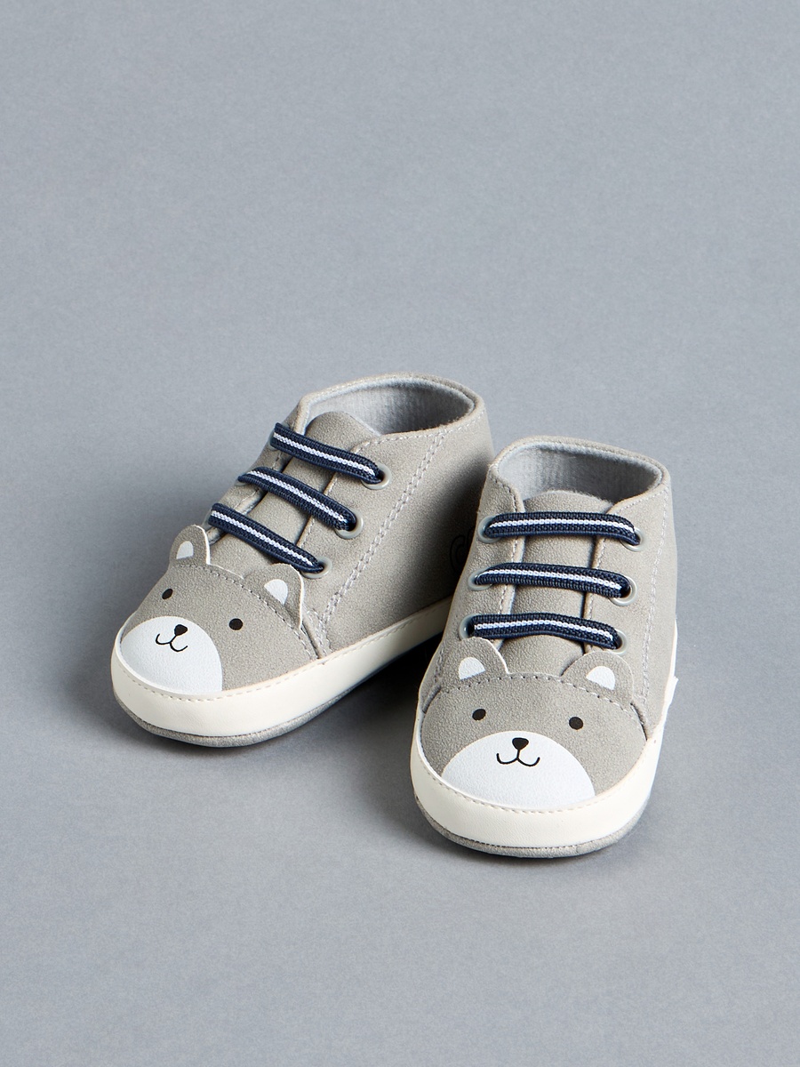 Applique Accent Lace-Up Booties