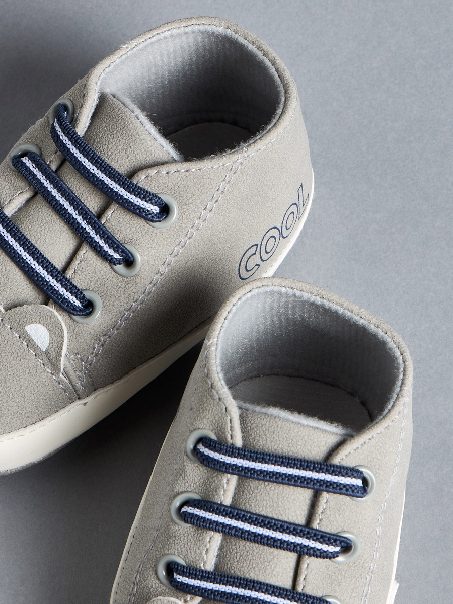 Applique Accent Lace-Up Booties