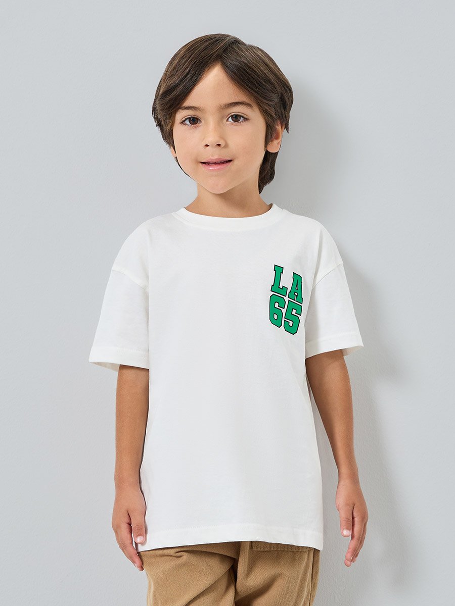 Boys Off-White Graphic Print Oversized T-Shirt