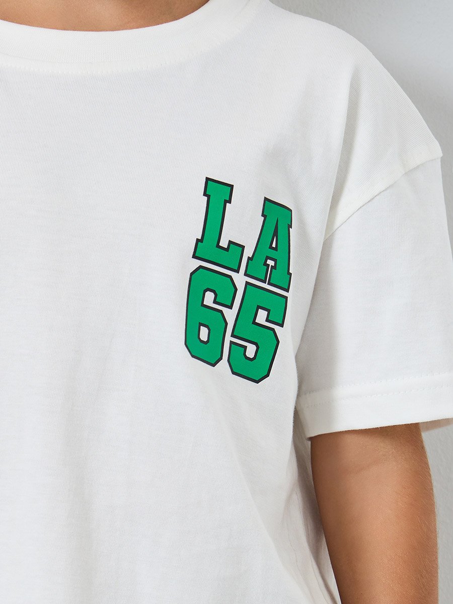 Boys Off-White Graphic Print Oversized T-Shirt