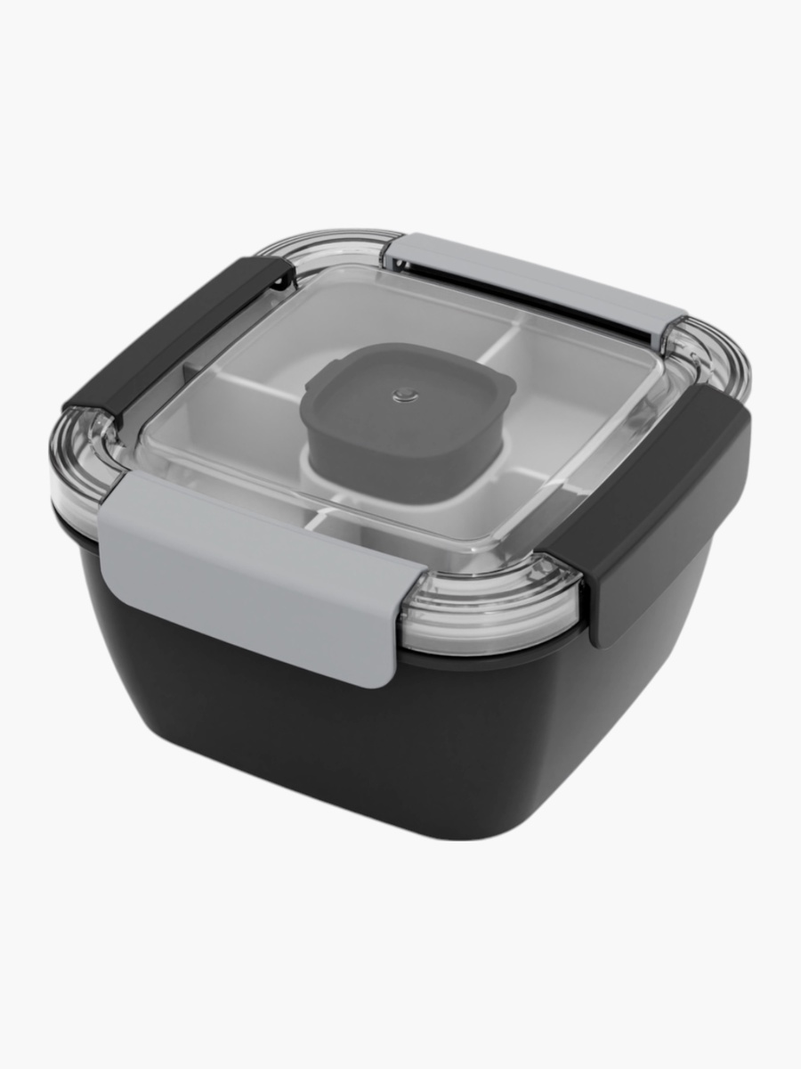 Solid Bento Lunch Box with Clip Lock Closure