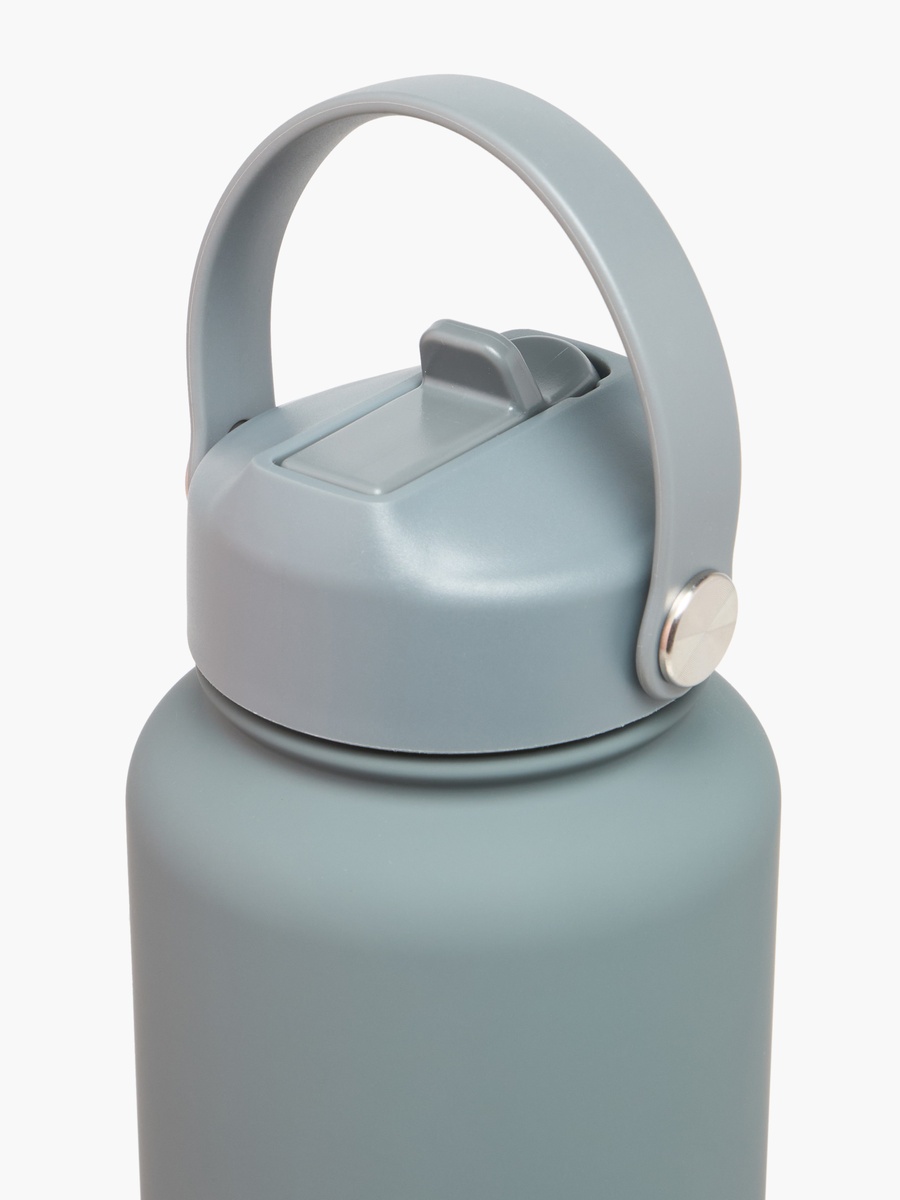 Solid Stainless Steel Sipper Water Bottle with Handle - 1 L