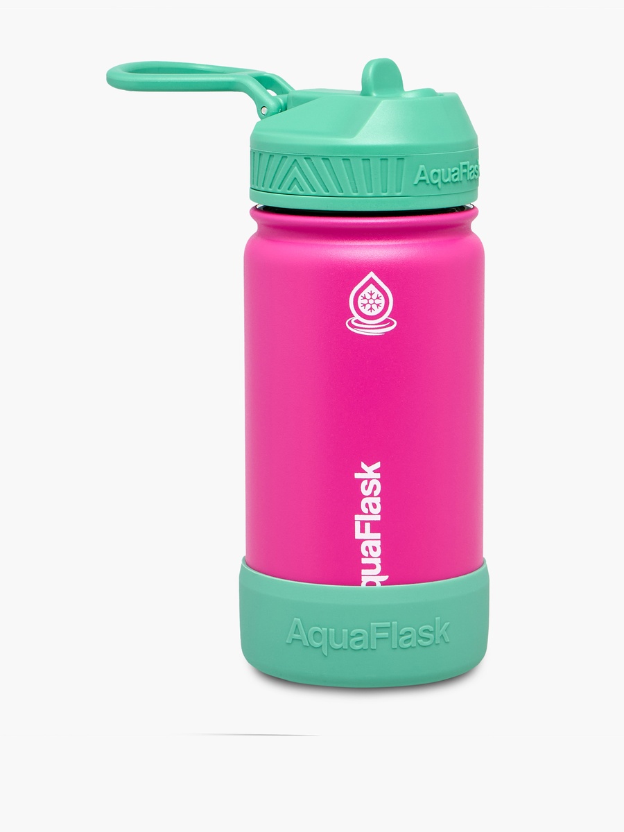 Printed Stainless Steel Sipper Water Bottle with Handle - 414 ml