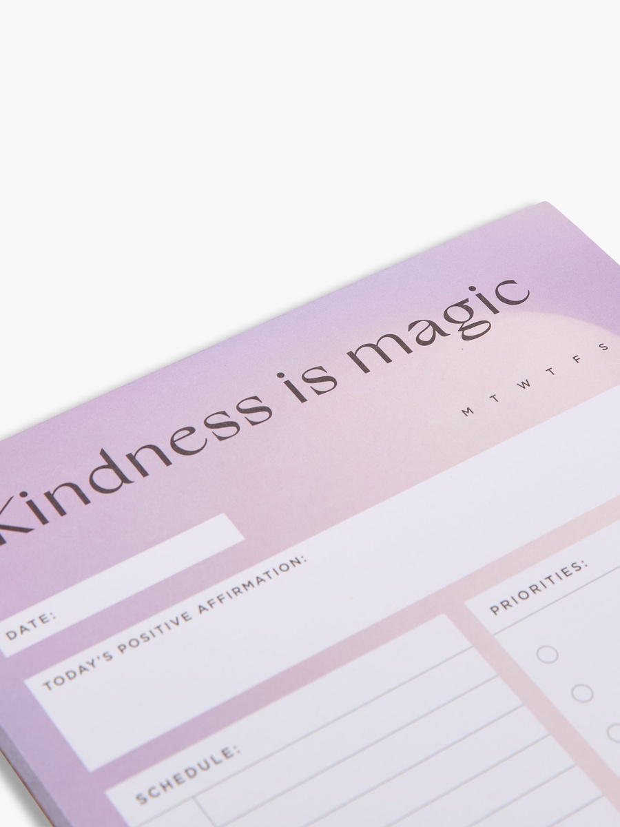 Kindness Is Magic Printed 60-Sheet Daily Journal and Planner