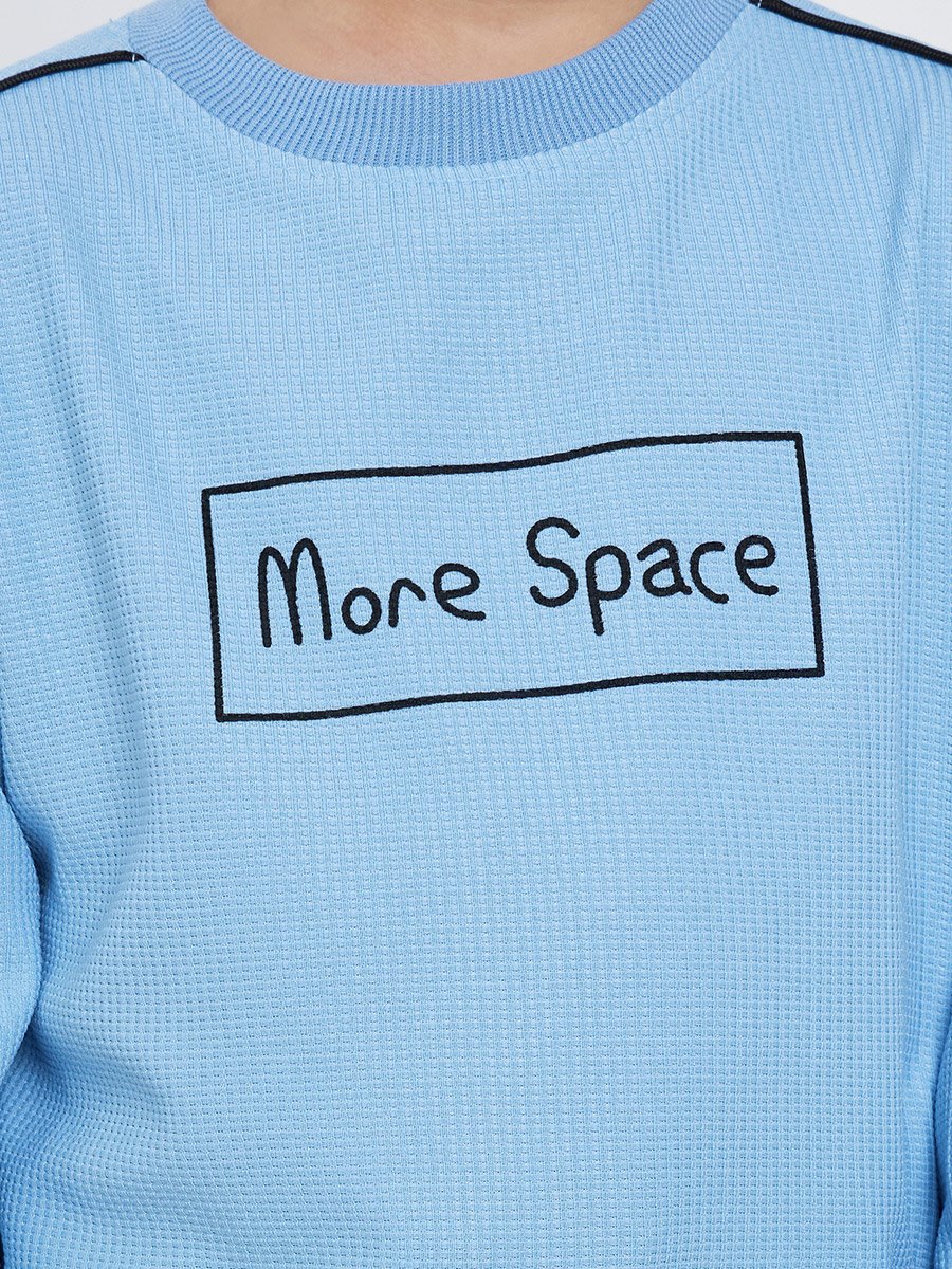 Slogan Print Round Neck Sweatshirt