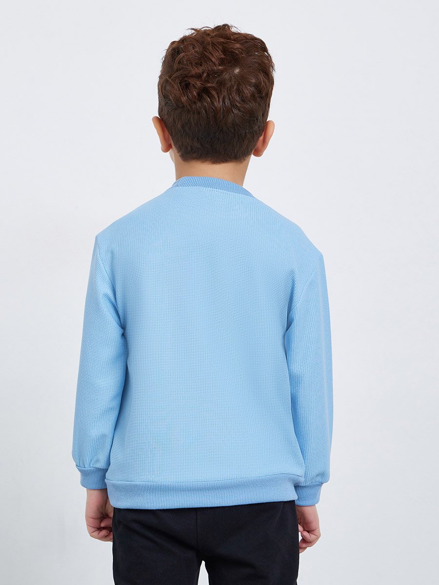 Slogan Print Round Neck Sweatshirt