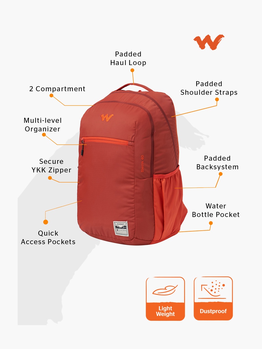 Solid Backpack with Adjustable Shoulder Straps - 24x32x47 cm