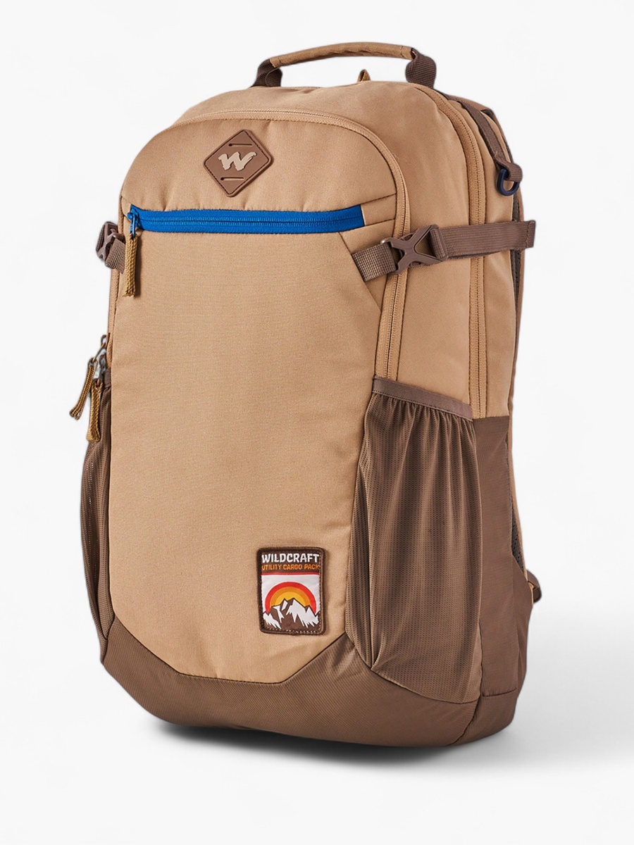 Solid Backpack with Adjustable Straps and Zip Closure - 18x29x49 cm