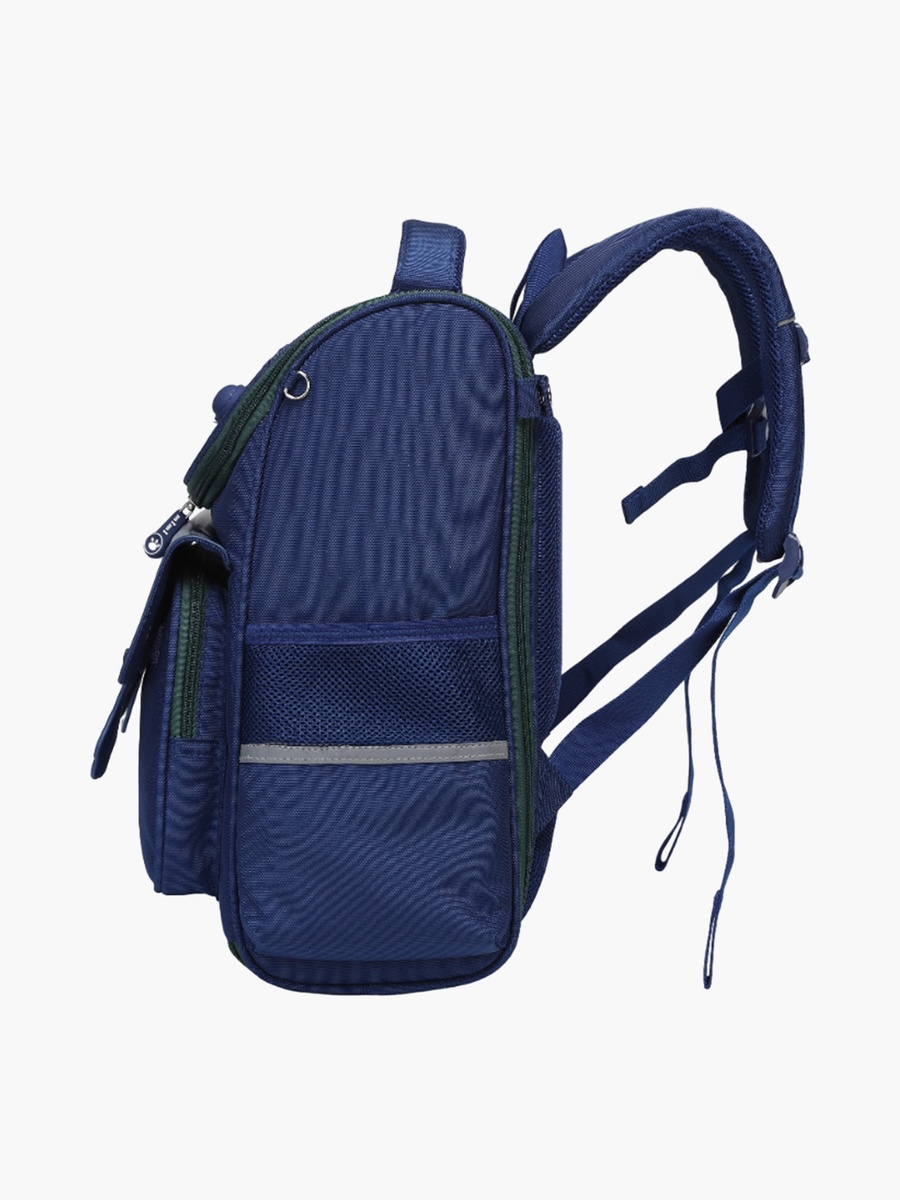 Mimi Logo Detail Backpack with Adjustable Straps and Zip Closure - 28x10x38 cm
