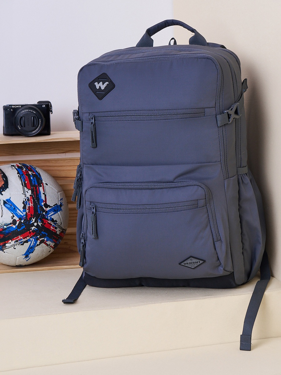 Solid School Backpack with Adjustable Shoulder Straps - 25x32x46 cm