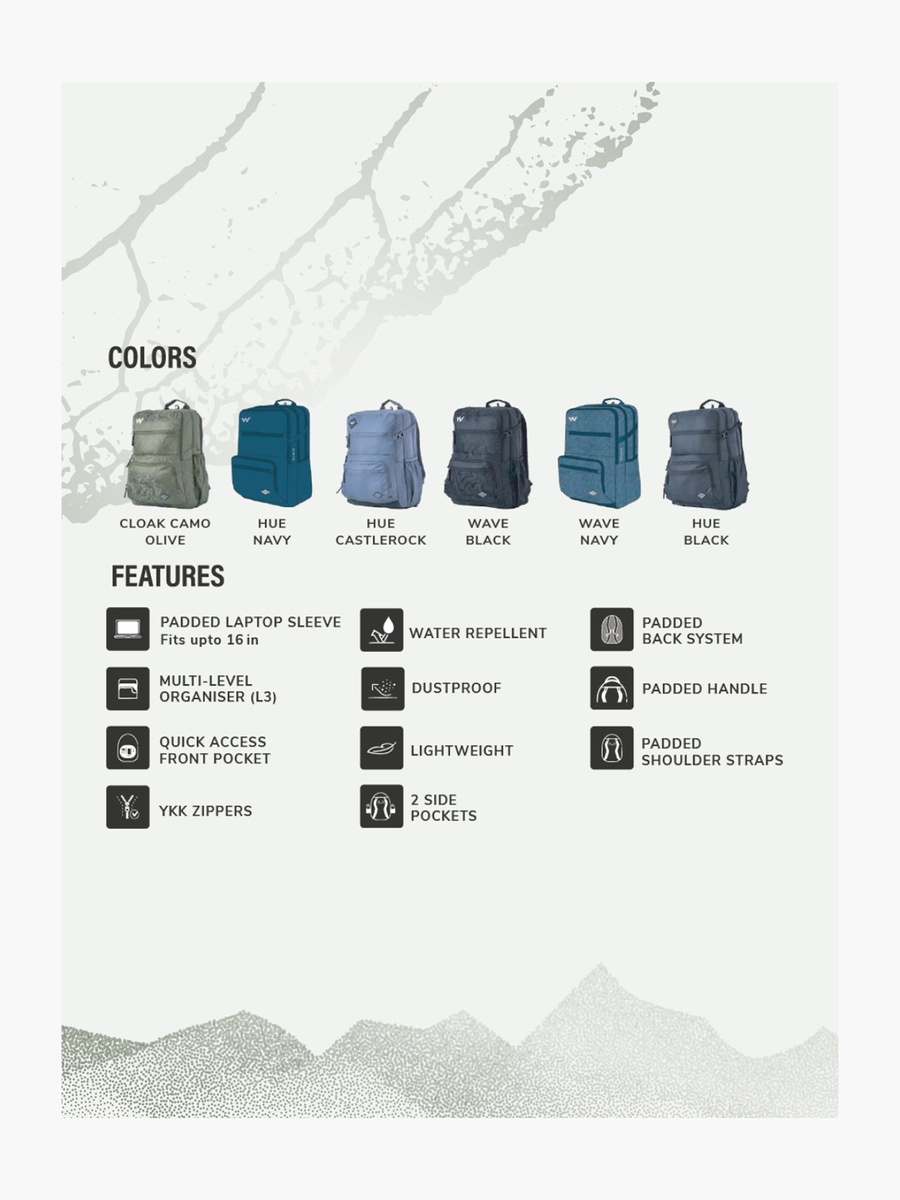 Solid School Backpack with Adjustable Shoulder Straps - 25x32x46 cm