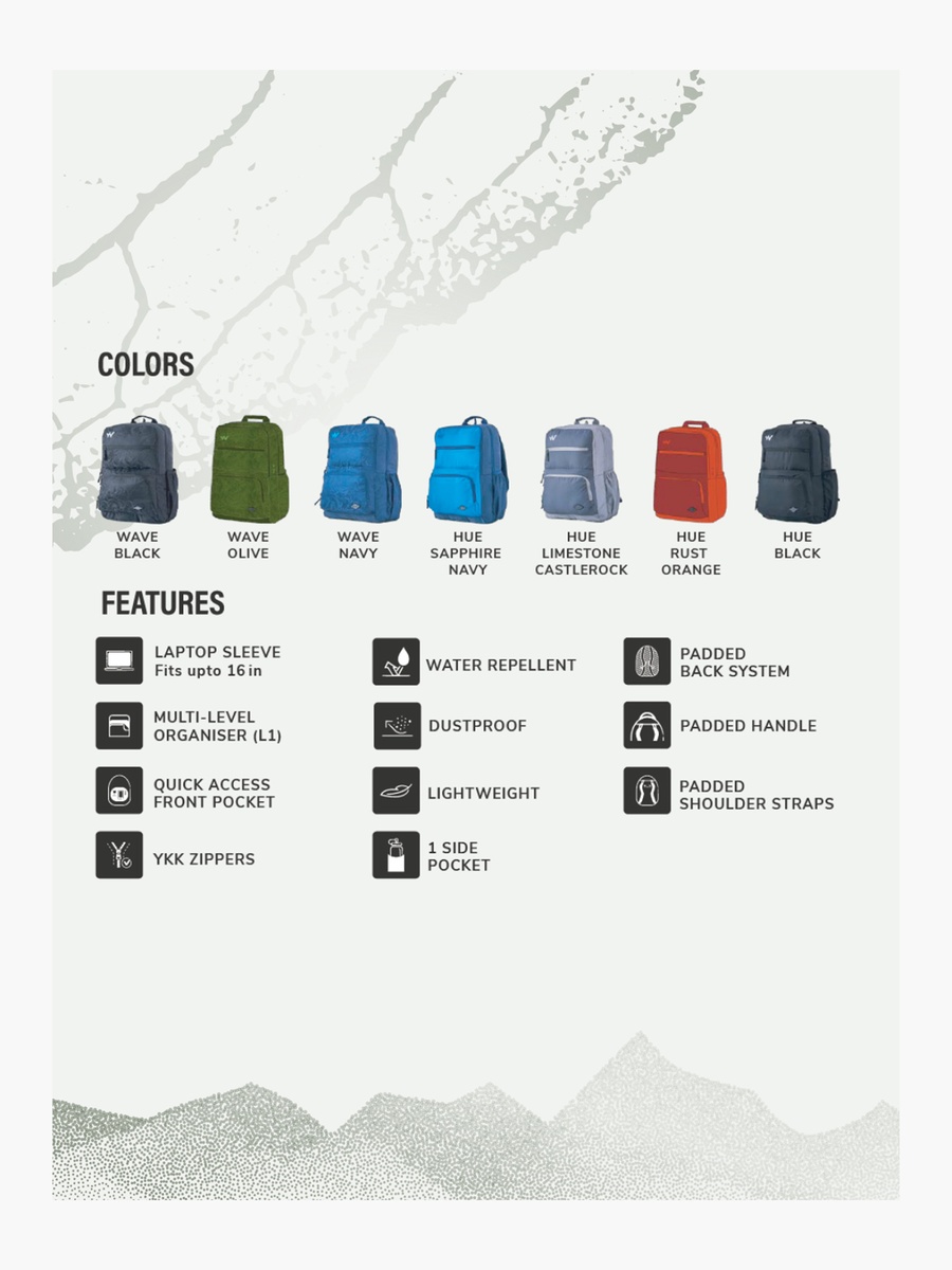 Solid School Backpack with Adjustable Shoulder Straps - 25x32x47 cm