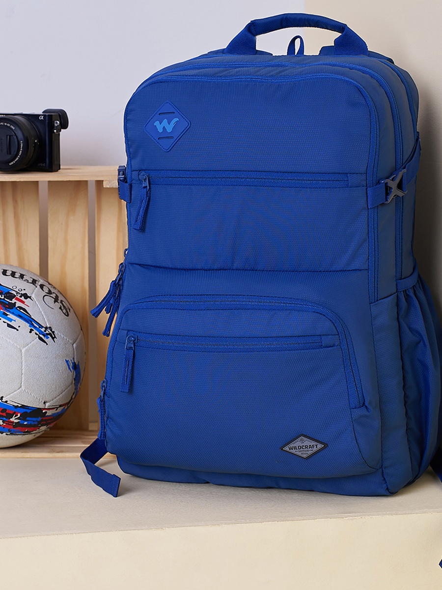 Solid School Backpack with Adjustable Shoulder Straps - 25x32x46 cm