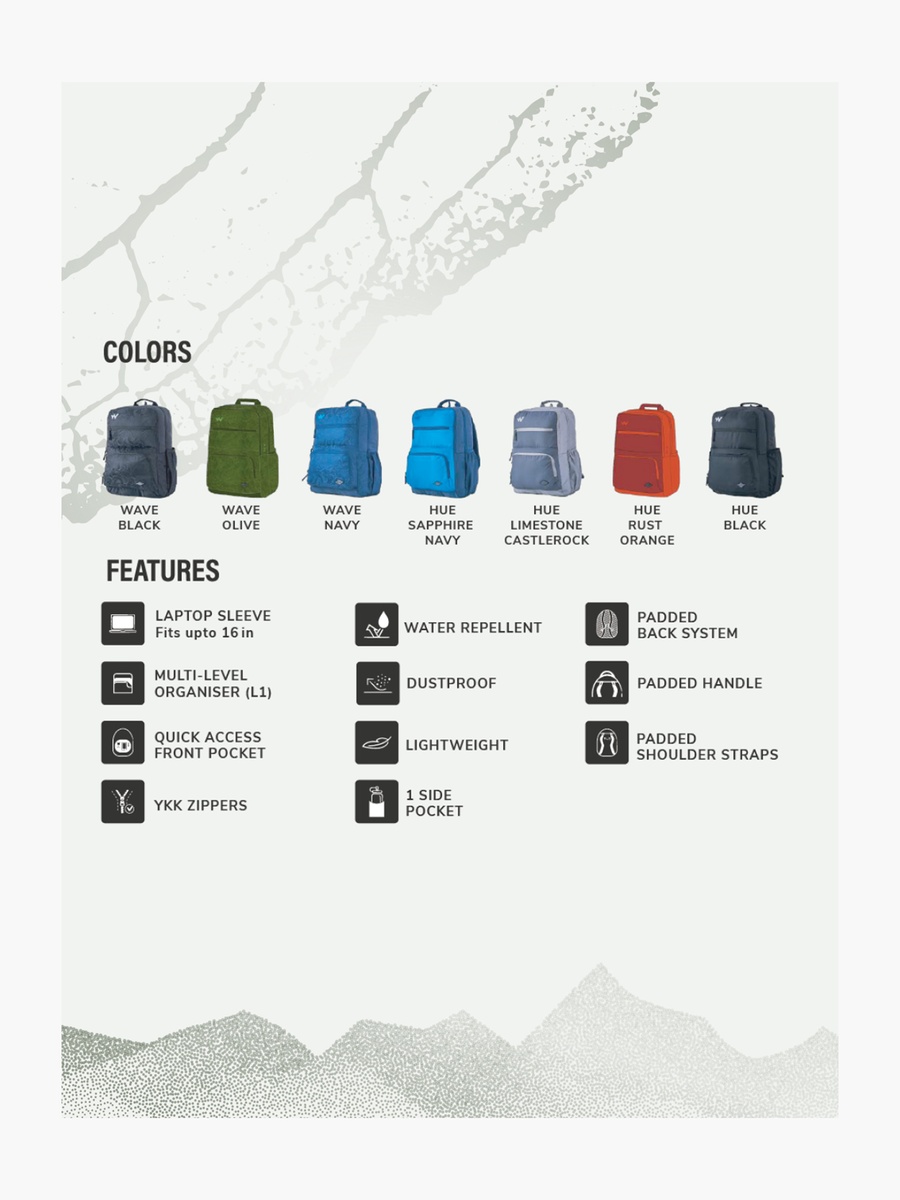 Solid School Backpack with Adjustable Shoulder Straps - 25x32x47 cm