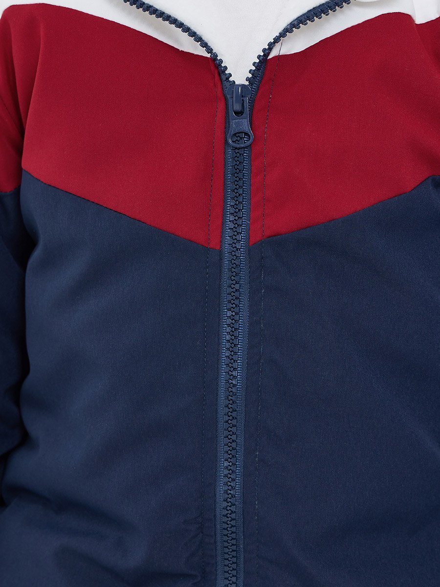 Boys Color Block Zip Up Jacket