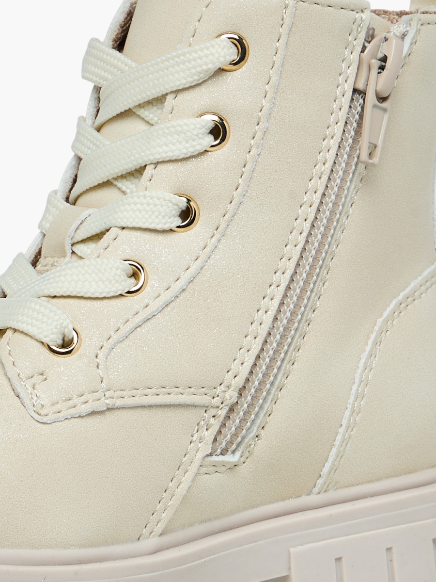 Butterfly Accent High Cut Boots with Zip Closure